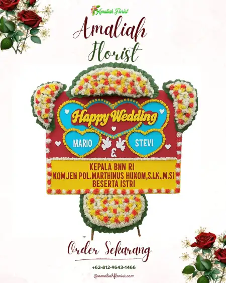 Papan Bunga Pernikahan Nungga